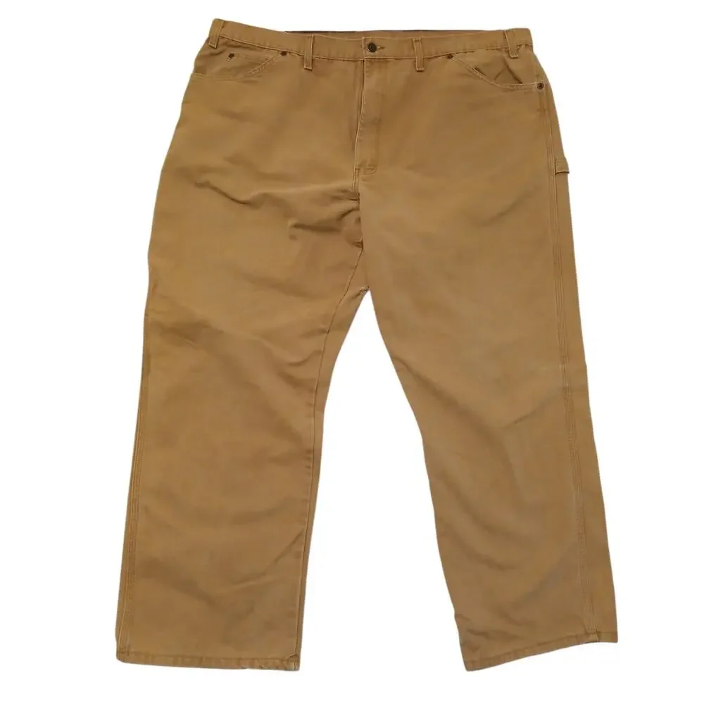 Dickies Mens Carpenter Work Pants 44x30 Relaxed Fit Canvas Cotton~SEE HOLE (Pic)